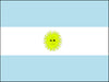 drapeau argentine avec blason 90x150 cm