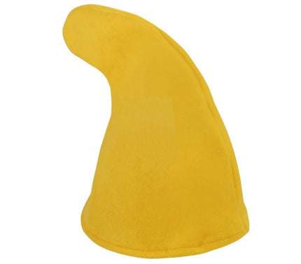 chapeau de lutin nain en feutrine jaune