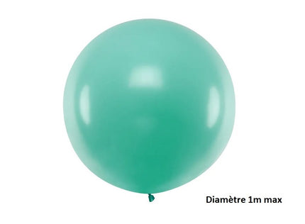 ballon rond géant vert forêt pastel 1m