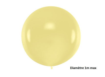 ballon rond géant creme pastel 1m