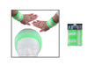 set bandeau et bracelets éponge néon vert & blanc 3pcs