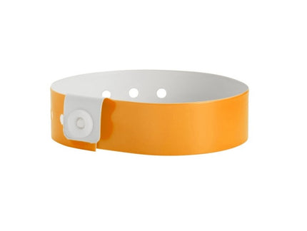 bracelet vinyle brillant sans marquage orange 19mm