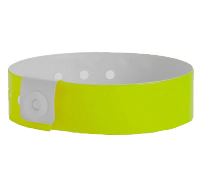 bracelet vinyle brillant sans marquage jaune clair 19mm