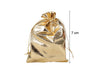 sac cadeau métallisé avec ruban or 7x4.5cm