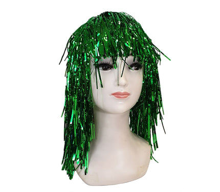 perruque à lamelles papier vert