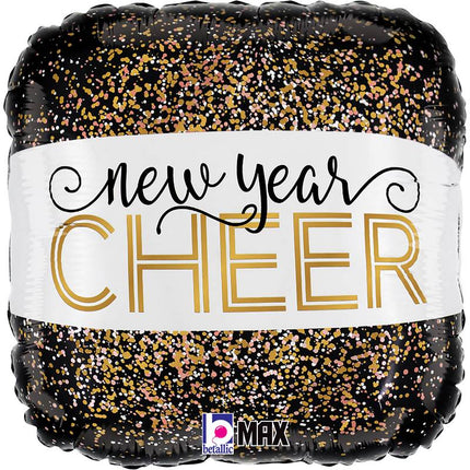 Ballon Aluminium 18″ Metallic New Year Cheer – Grabo