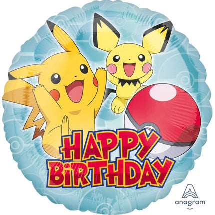 Ballon Aluminium Joyeux Anniversaire Pokémon 17