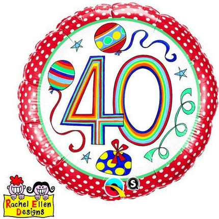 Ballon Aluminium 18″40 Polka Dots & Stripes – Qualatex