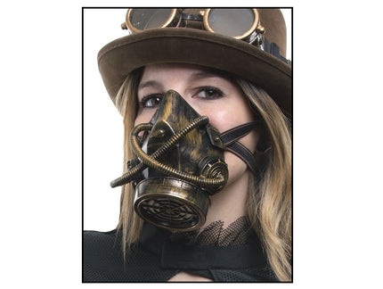 masque à gaz steampunk bronze adulte