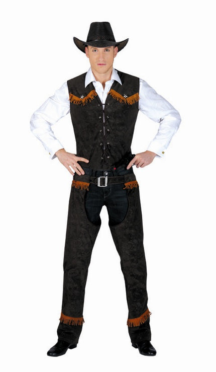 gilet & pantalon de cowboy noir taille xxl