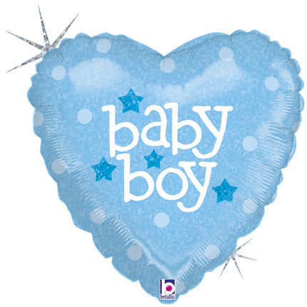 Ballon Aluminium 18″ Baby Heart Boy – Grabo