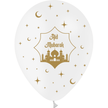 8 Ballons Latex 30cm Aïd Mubarak Blanc - PMS