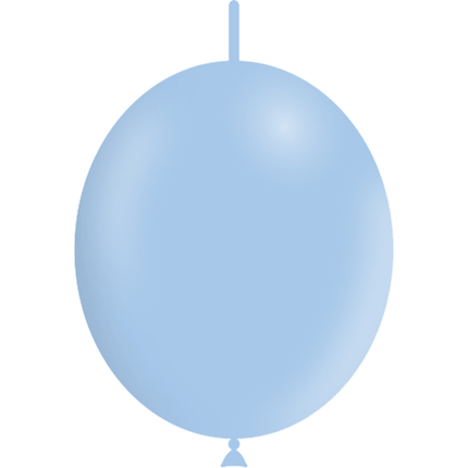 25 Ballons Déco Link 6″ Pastel Matte Bleu - Balloonia