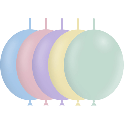25 Ballons Déco Link 6″ Pastel Matte Assortiment - Balloonia