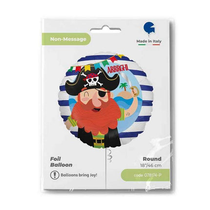 Ballon Aluminium 18″ Funny Pirate (Emballé) – Grabo