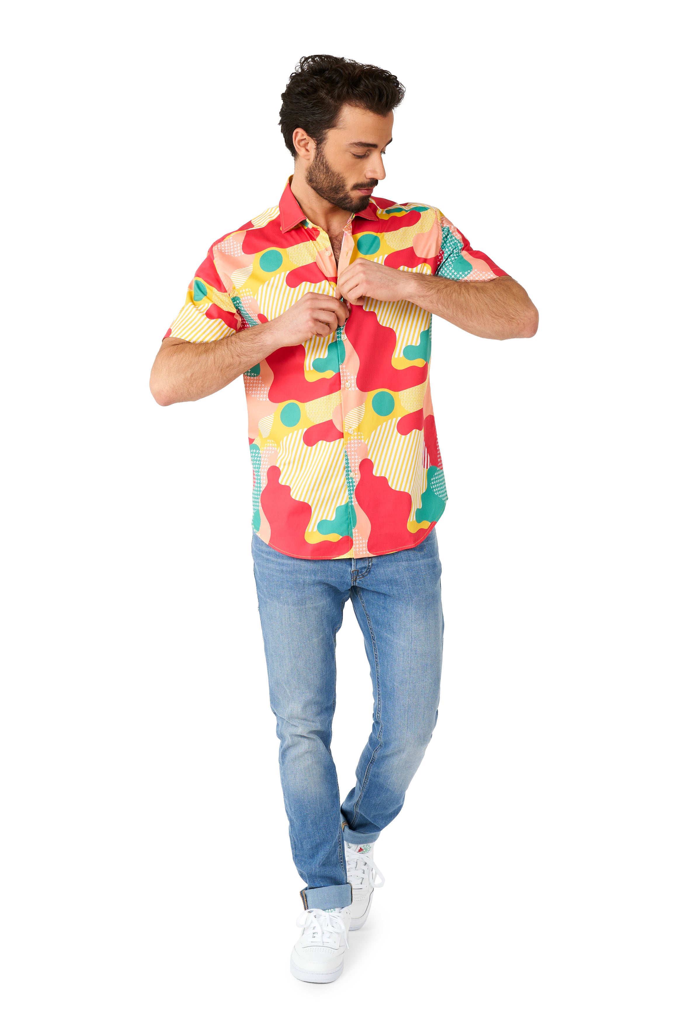 Chemise OppoSuits SHIRT Short Sleeve Coral Camo