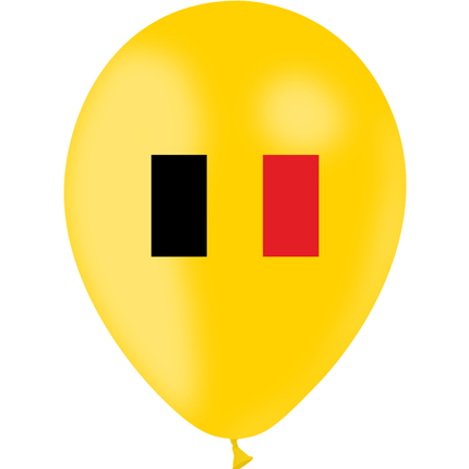 10 Ballons Latex HG95 Drapeau Belgique - PMS