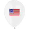 10 Ballons Latex HG95 Drapeau USA - PMS