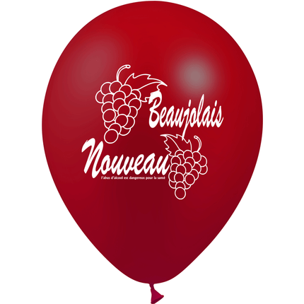 10 Ballons Latex HG95 Beaujolais Nouveau Bordeaux Cristal - PMS