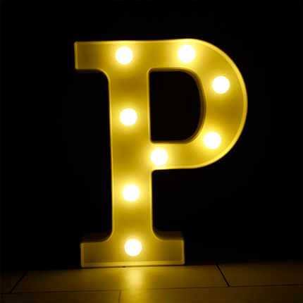 Lettre P Lumineuse LED - Borosino
