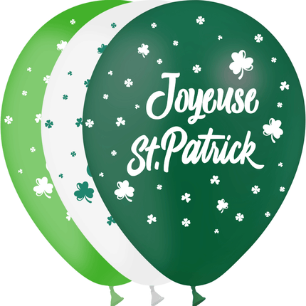 8 Ballons Latex 30cm Joyeuse St-Patrick - PMS
