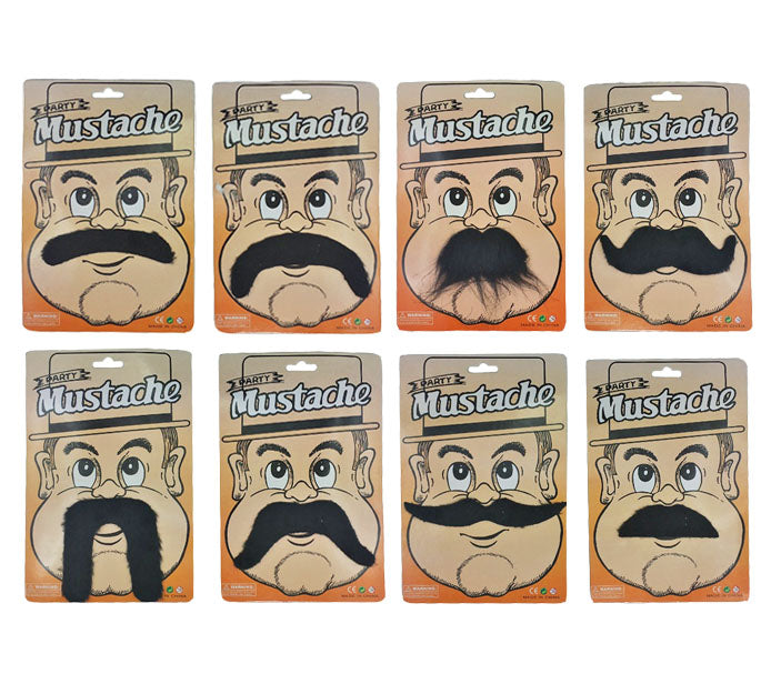 lot de 12 fausses moustaches adhésives