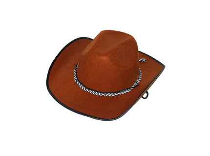 chapeau cowboy feutrine brun