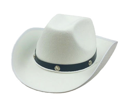 chapeau cowboy feutrine blanc