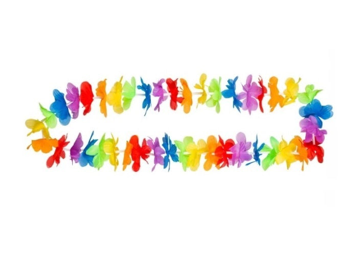 collier de fleurs tahiti arc en ciel 60mm