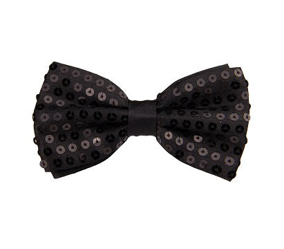 noeud papillon à sequins noir