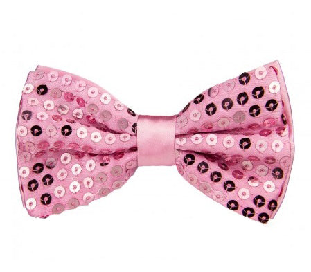 noeud papillon à sequins rose