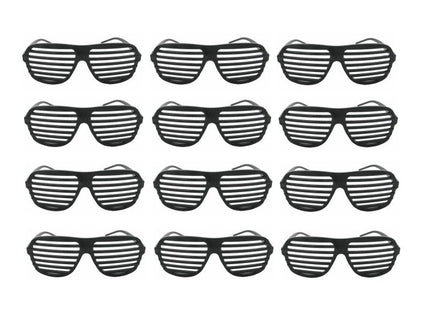 lot de 12 lunettes stores noir