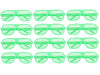 lot de 12 lunettes stores fluo vert