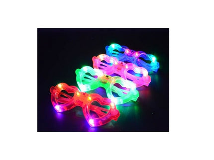 lunettes lumineuses 6 led''s motif coeur rose