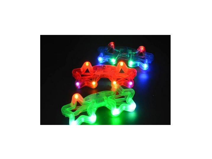 lunettes lumineuses 6 led''s motif étoile rose