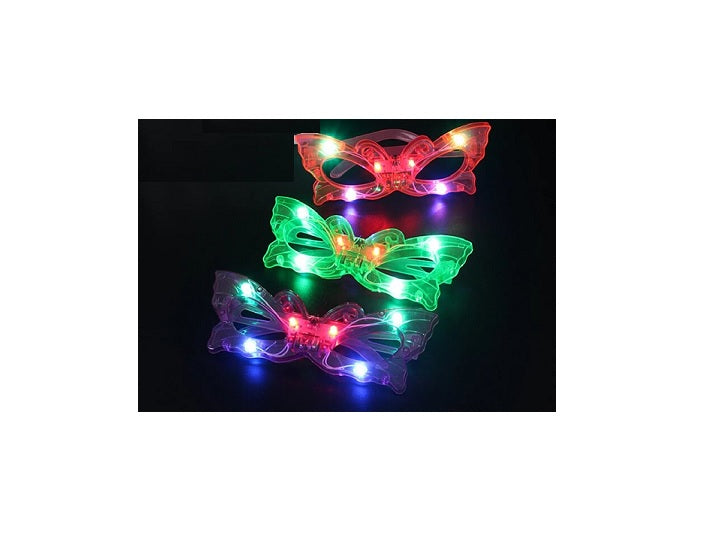 lunettes lumineuses 6 led''s motif papillon vert