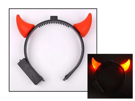 cornes de diable lumineuses rouge 9cm