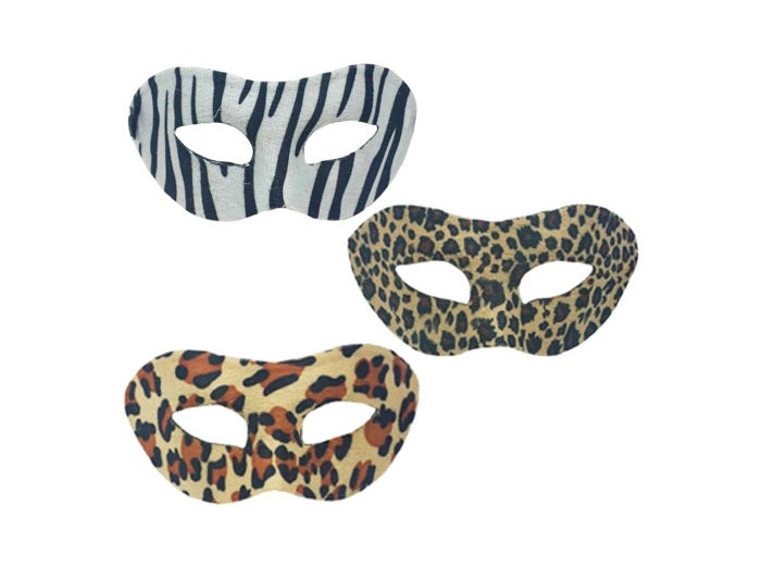 masque loup velours zèbre panthère léopard mix
