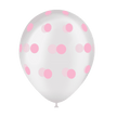 8 ballons HG112 transparent imprimé TAT Dots