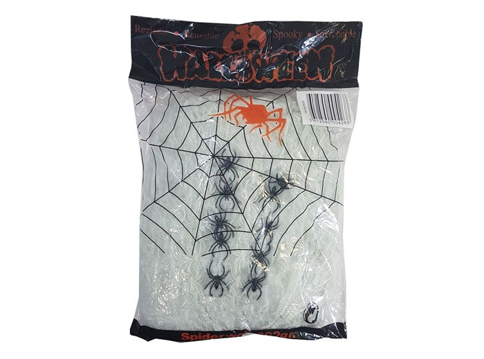 toile d''araignée 400gr et 20 araignées 4x4m