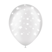 8 ballons HG112 transparent imprimé TAT étoiles