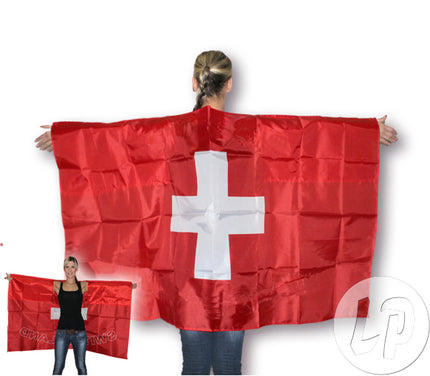 cape poncho drapeau suisse 90x150 cm