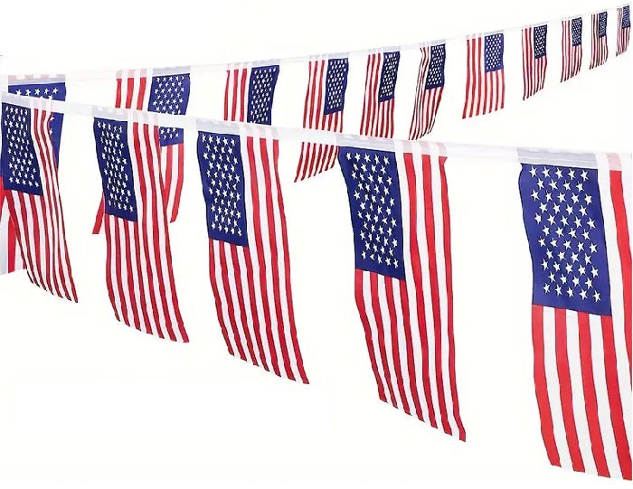guirlande 20 drapeaux fanions usa états unis 6m