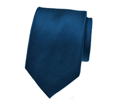 cravate unie bleu petrole 46cm
