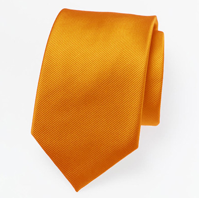 cravate unie orange 46cm