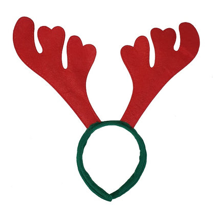 serre-tête cornes de renne rouge 24cm