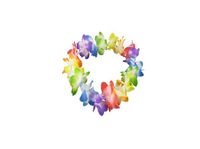 bracelet de fleurs tahiti hawaï pastel multicolores