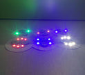 lot de 4 pastilles lumineuses sous bouteille 6 led''s blanc