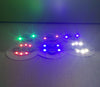 lot de 4 pastilles lumineuses sous bouteille 6 led''s blanc