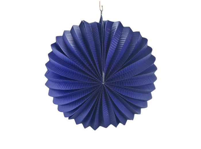 lampion décoratif rond bleu 25cm